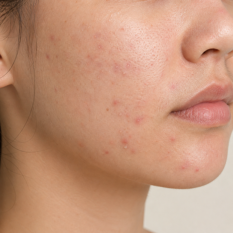 Breakout-prone skin
